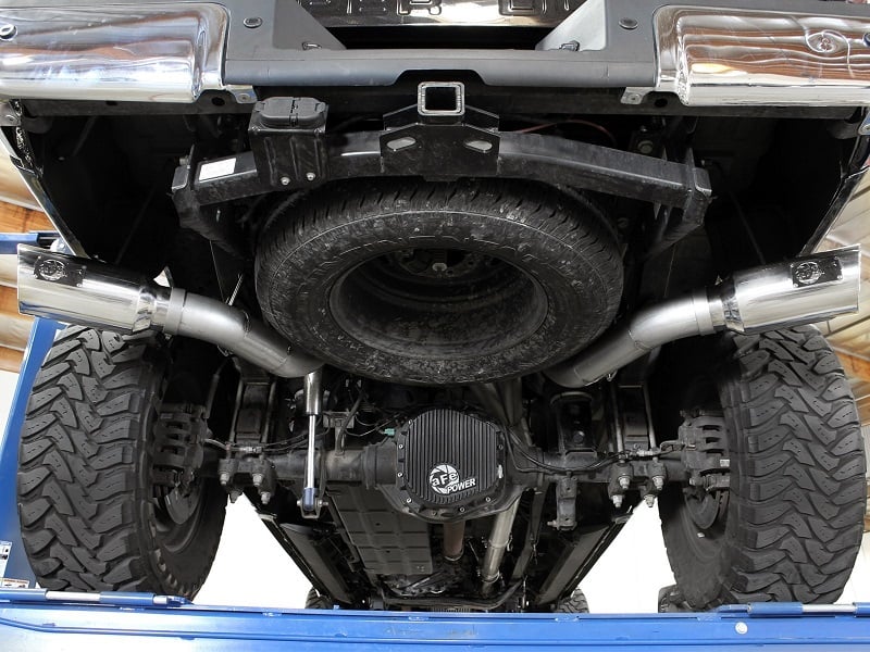 AFE Large Bore HD 4" Dual Side Exit Stainless Steel Exhaust System 15-16 Ford 6.7L Powerstroke - Image 5