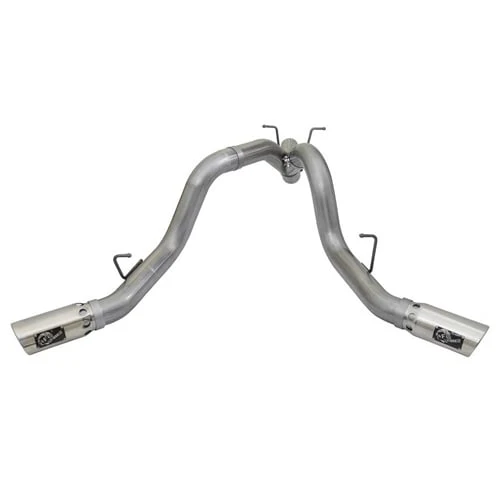 AFE Large Bore-HD 4" Stainless Dual Exhaust 17-19 GM 6.6L Duramax L5P - Image 3