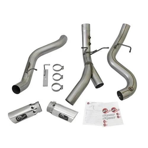 AFE Large Bore-HD 4" Stainless Dual Exhaust 17-19 GM 6.6L Duramax L5P - Image 6