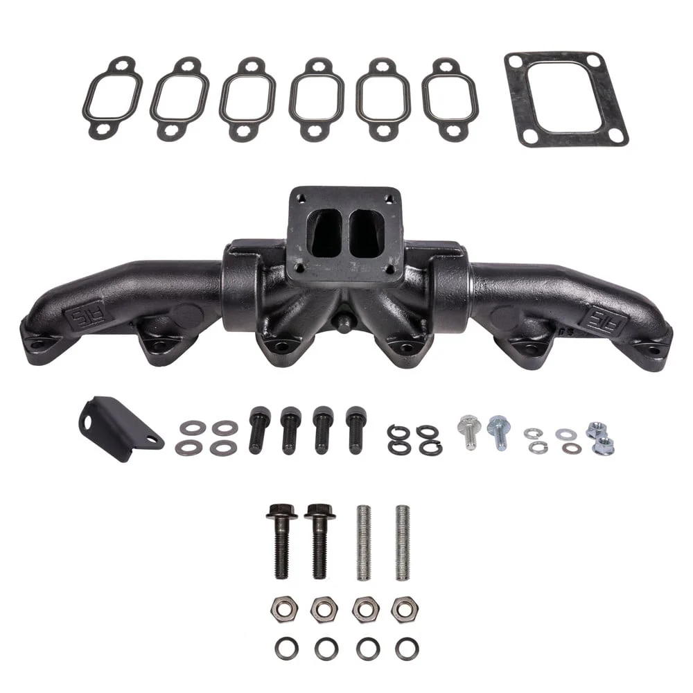 ATS Pulse Flow 3 Piece Exhaust Manifold Kit (T4) 94-98 Ram 5.9L Cummins - Image 2
