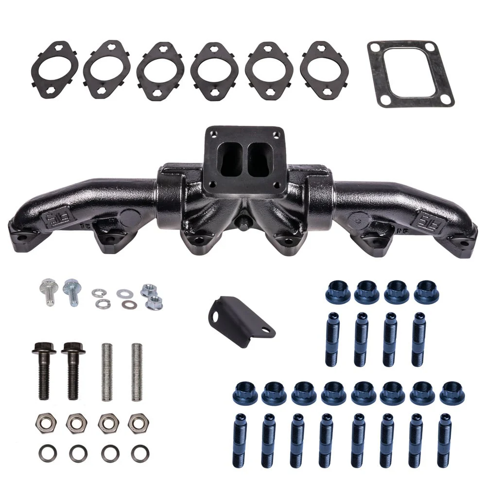 ATS Pulse Flow 3 Piece Exhaust Manifold Kit (T4) 94-98 Ram 5.9L Cummins - Image 4