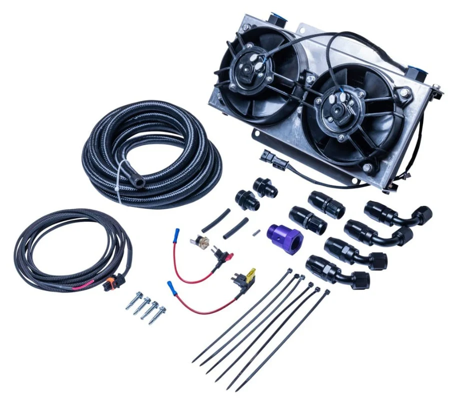 ATS Universal Transmission Cooler 19 Row Radiator with Dual Fans Dodge 5.9L/6.7L Cummins - Image 2