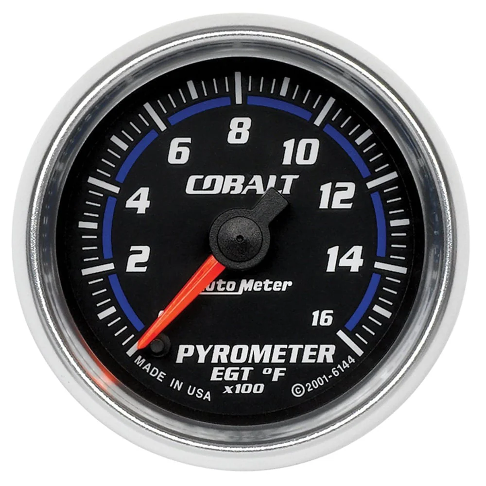 Auto Meter 2-1/16" Cobalt Pyrometer EGT Gauge  0-1600° F | 0-2000° F - Image 2