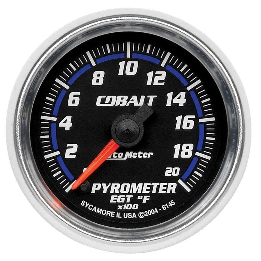 Auto Meter 2-1/16" Cobalt Pyrometer EGT Gauge  0-1600° F | 0-2000° F - Image 3