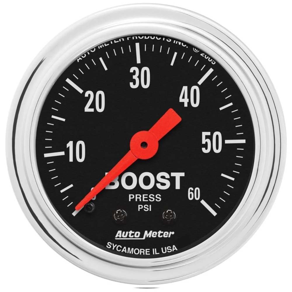 Auto Meter 2-1/16" Traditional Chrome Boost Gauge | 0-35 PSI | 0-60 PSI | 0-100 PSI - Image 2