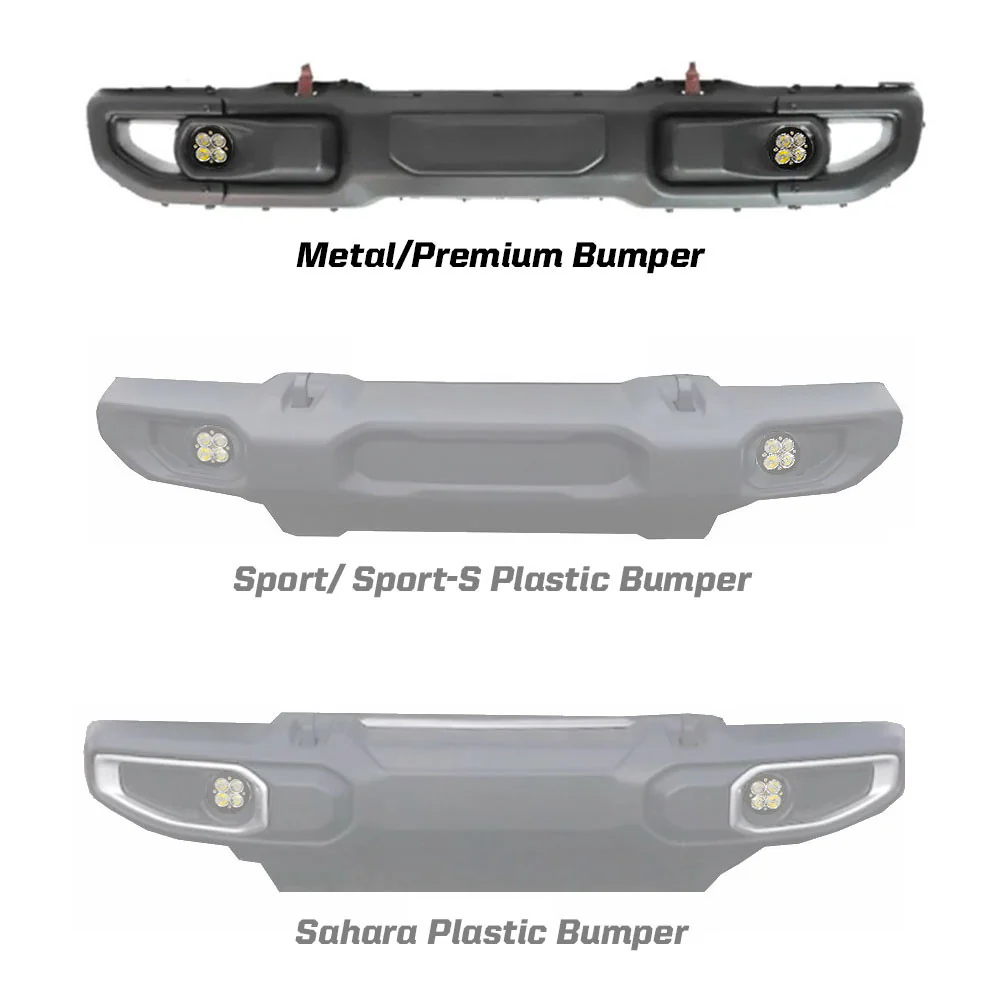 Baja Designs Squadron-R SAE Fog Pocket Light Kit 18-25 Jeep with Rubicon Bumper - Image 4