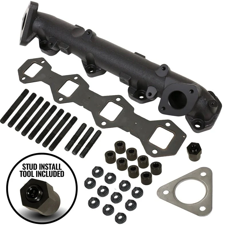 BD High Flow Thick Wall Passenger Side Exhaust Manifold Kit 11-19 6.7L Ford Powerstroke - Image 2