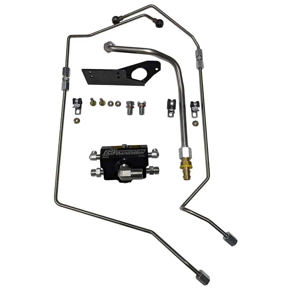 CNC Fabrication 4-Line Feed Fuel Line Kit 03-07 Ford 6.0L Powerstroke - Image 2