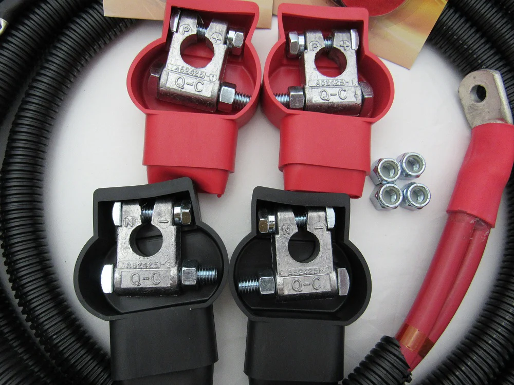 Custom Battery Cables Replacement Cold Weather Battery Cable Set 08-10 Ford 6.4L Powerstroke - Image 5