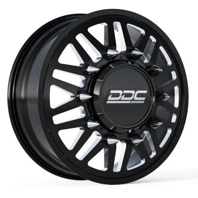 DDC Black/Milled Aftermath 20"x 8.25" Wheel Set 05-10 F-450 | 15-23 F-450 | 08-24 Ram 4500 Dually - Image 2