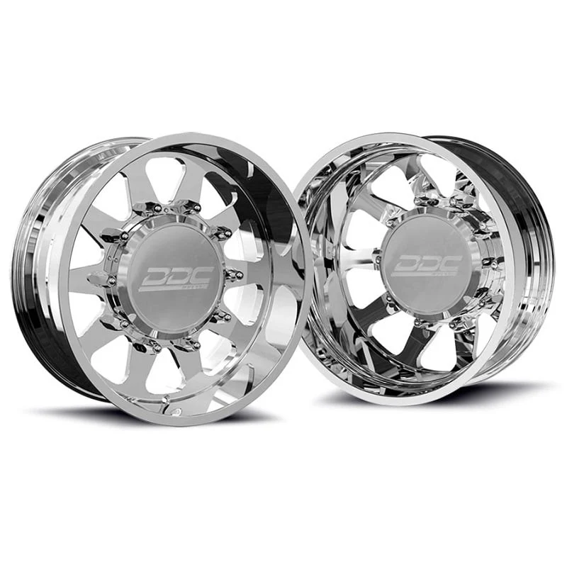 DDC Forged The Ten Polished 22"x8.25" Wheels 05-23 F-350 | 11-14 F-450 | 19-24 Ram 3500 Dually - Image 2