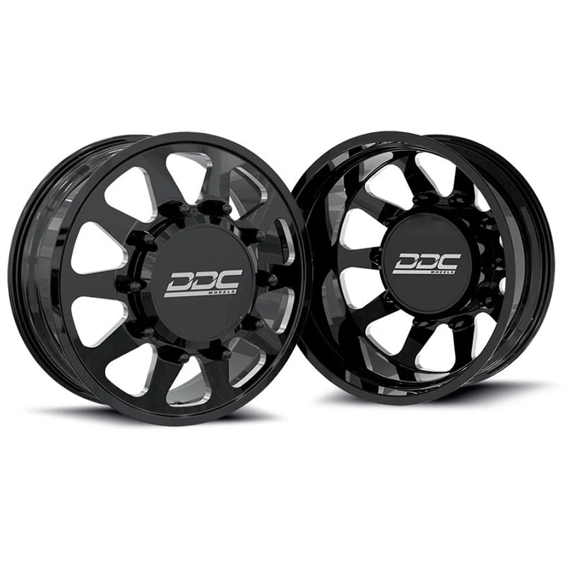 DDC Wheels The Ten Forged Black/Milled 20"x8.25" Wheel Set 94-18 Ram 3500 | 92-10 GM 3500 Dually