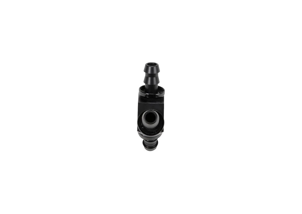 Fleece Performance 3/8" Black Anodized Aluminum Y Barbed Fitting -6 Pushlock Hose - Image 2