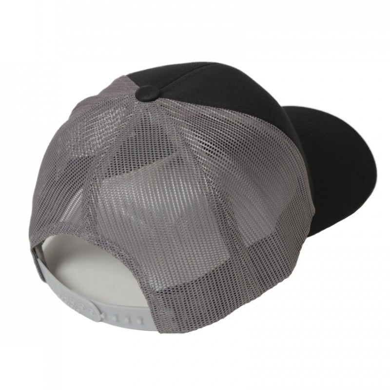 Fleece Performance Mesh Black and Grey Snap Back Hat - Image 2