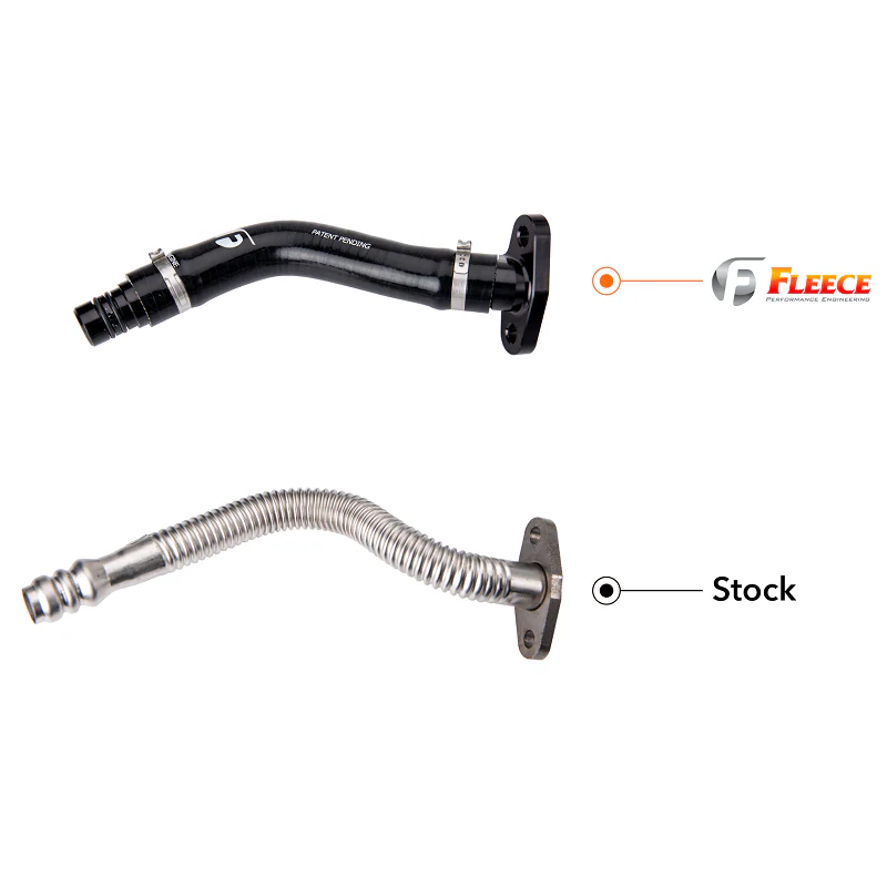 Fleece Performance Turbo Oil Drain Tube kit 03-07 Ram 5.9L Cummins - Image 4