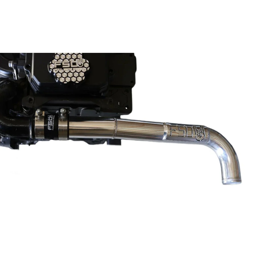 Full Send Diesel Fabricated Single Radiator Upper Coolant Pipe Kit 10-18 Ram 6.7L Cummins - Image 4