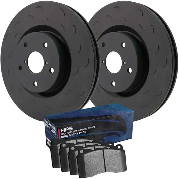 Hawk Performance Talon Slotted Rear Brake Rotor & HPS Pad Kit 99-04 Ford F-350 Superduty DRW
