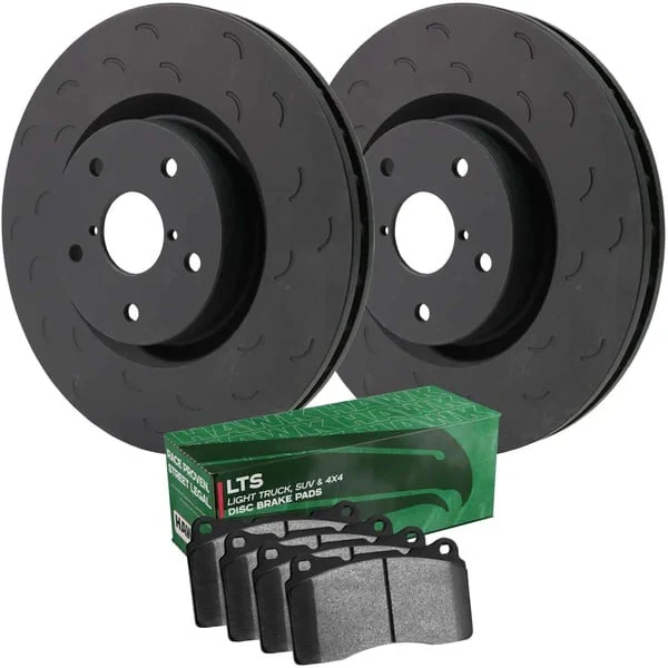 Hawk Performance Talon Slotted Rear Brake Rotor & LTS Pad Kit 08-12 Ford F-250/350 Superduty SRW