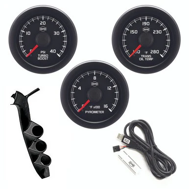 Isspro EV2 Pillar Kit With 3 Gauges 07.5-14 GM 6.6L Duramax No Speaker