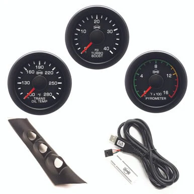 Isspro EV2 Pillar Kit With 3 Gauges 07.5-08 GM 6.6L Duramax No Speaker - Image 2