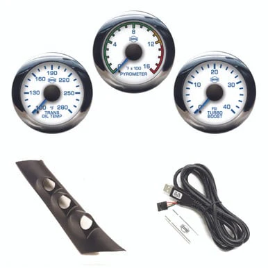 Isspro EV2 Pillar Kit With Pyrometer, Boost, and Transmission Temp Gauges 92-97 Ford Superduty - Image 2