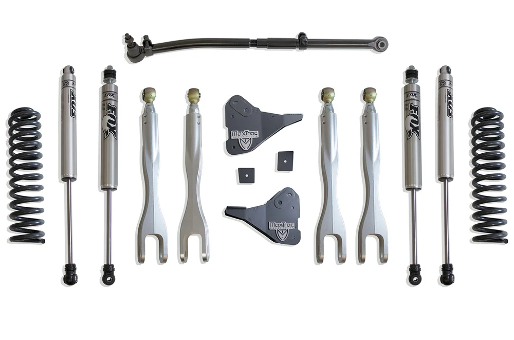 MaxTrac 2.5" Coil Spring | 4-Link | Shocks Leveling Kit 23-24 Ford 6.7L Powerstroke 4WD - Image 3