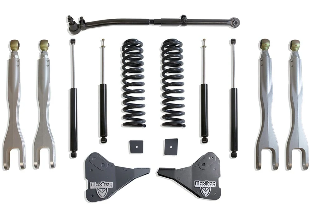 MaxTrac 2.5" Coil Spring | 4-Link | Shocks Leveling Kit 23-24 Ford 6.7L Powerstroke 4WD - Image 5