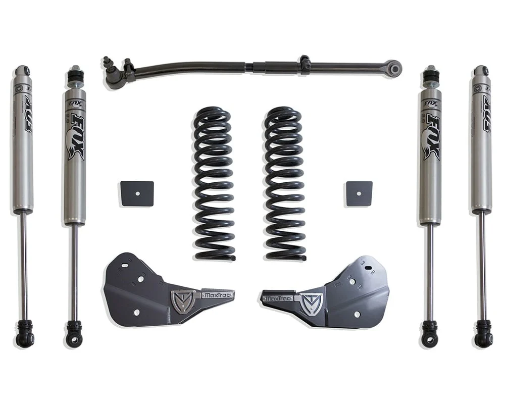 MaxTrac 2.5" Coil Spring Leveling Kit With Shocks 23-24 Ford 6.7L Powerstroke 4WD - Image 3