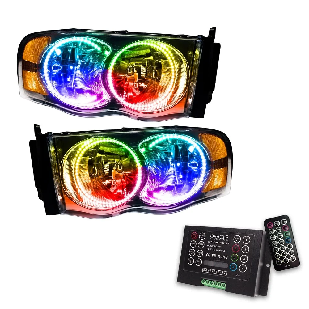 Oracle Lighting LED Pre-Assembled Halo Headlights 03-05 Ram 5.9L Cummins - Image 4