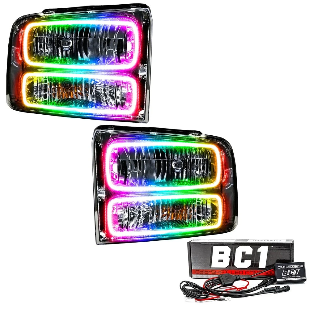 Oracle Lighting LED Pre-Assembled Halo Headlights 05-07 Ford 6.0L Powerstroke - Image 7