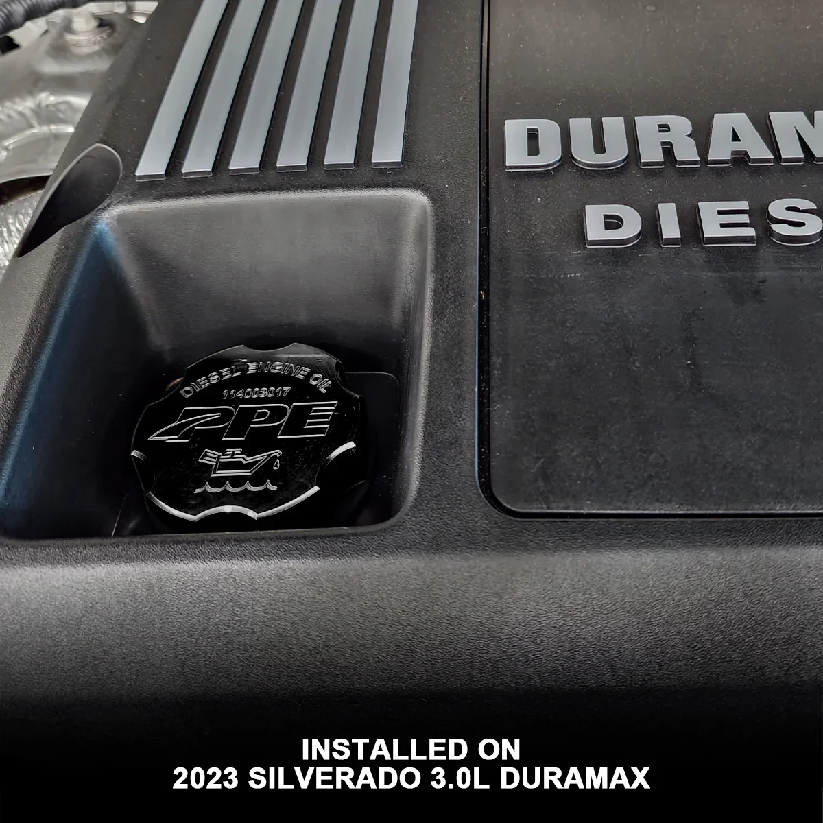 PPE Black Anodized Billet Aluminum Engine Oil Filler Cap 17-25 GM Duramax - Image 4