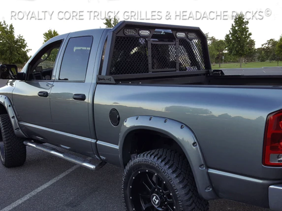 Royalty Core RC88T Billet Headache Rack w/ Integrated Taillights 03-09 Dodge 5.9L Cummins 2500/3500 - Image 2