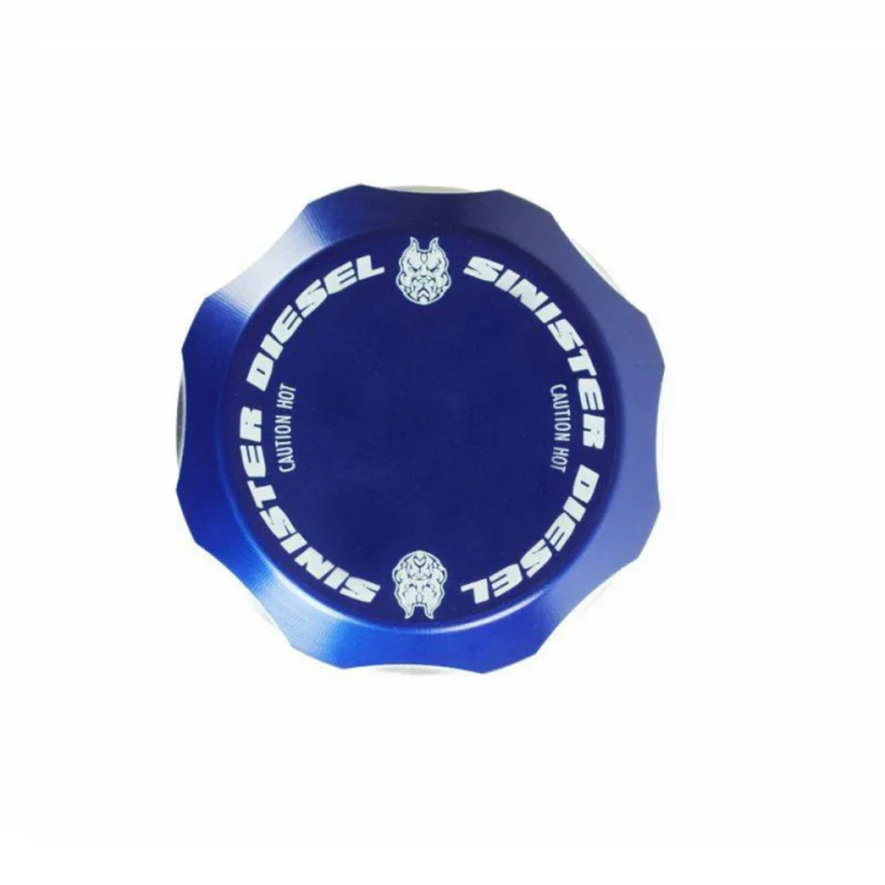 Sinister Diesel Anodized Blue Coolant Reservoir Cap 13-19 Ram 6.7L Cummins - Image 2