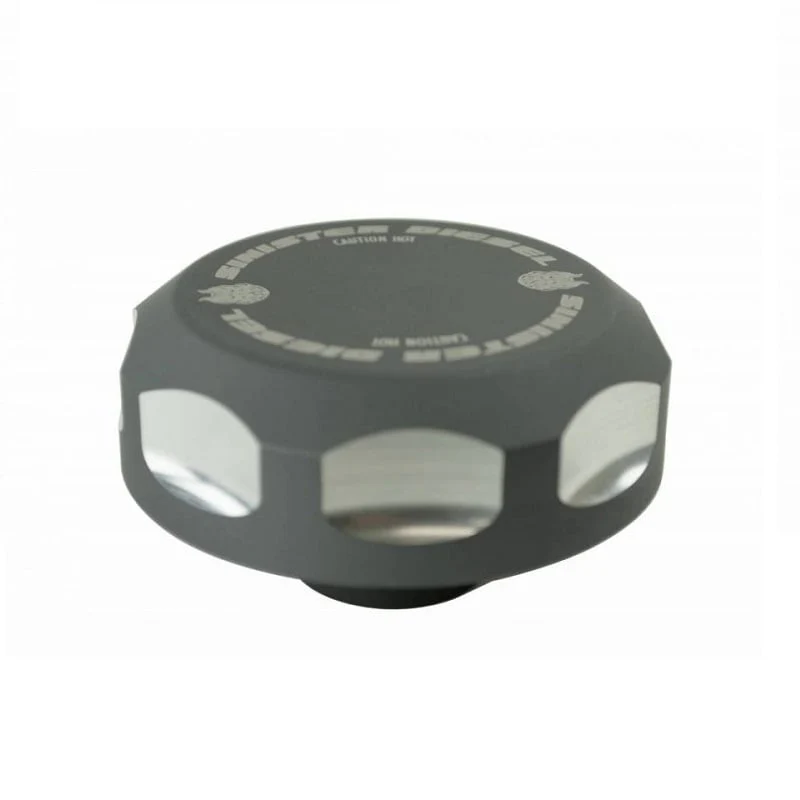 Sinister Diesel Anodized Gray Coolant Reservoir Cap 01-16 GM 6.6L Duramax - Image 2