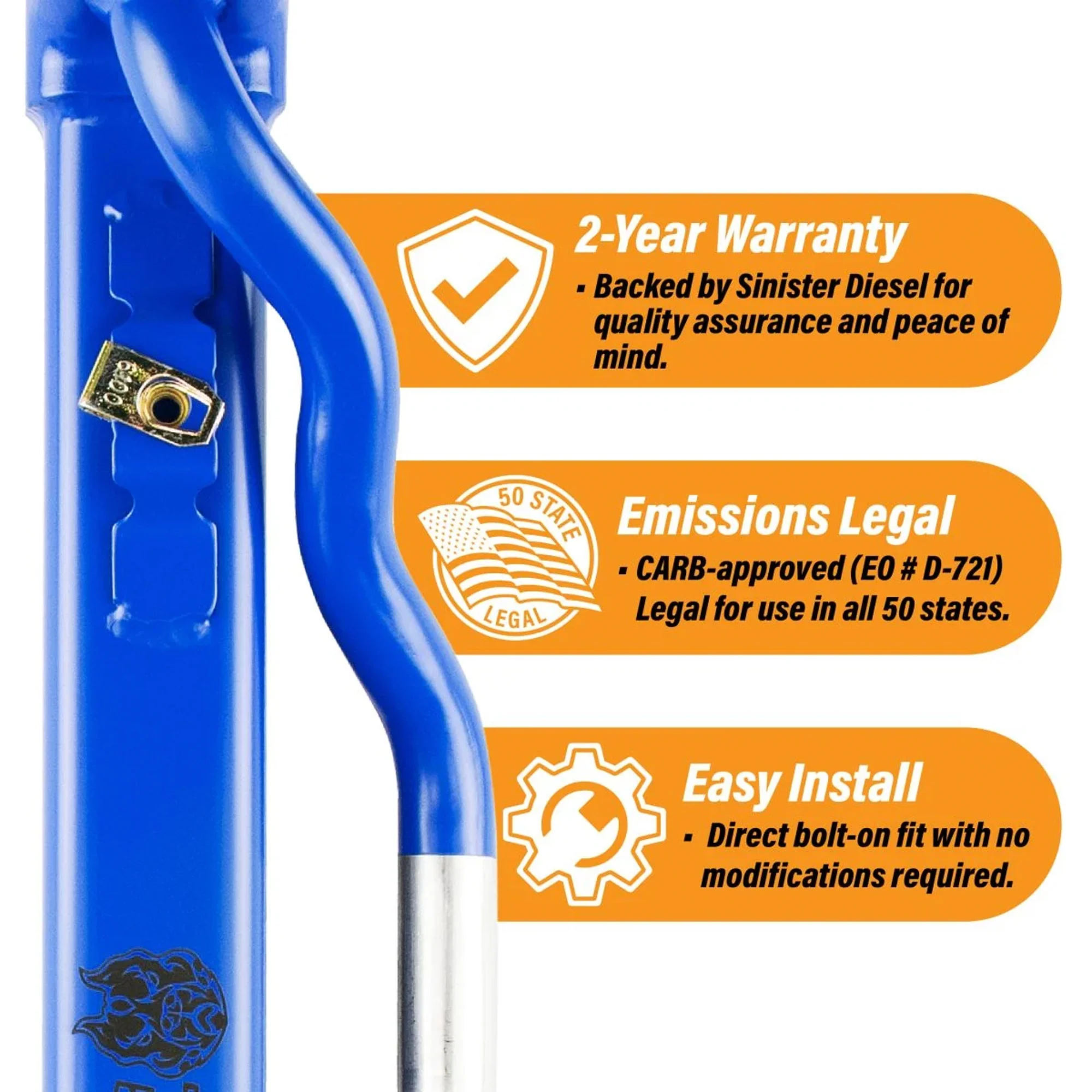 Sinister Upgraded Blue Cerakote EGR Cooler Kit 2004-07 6.0L Powerstroke - Image 9