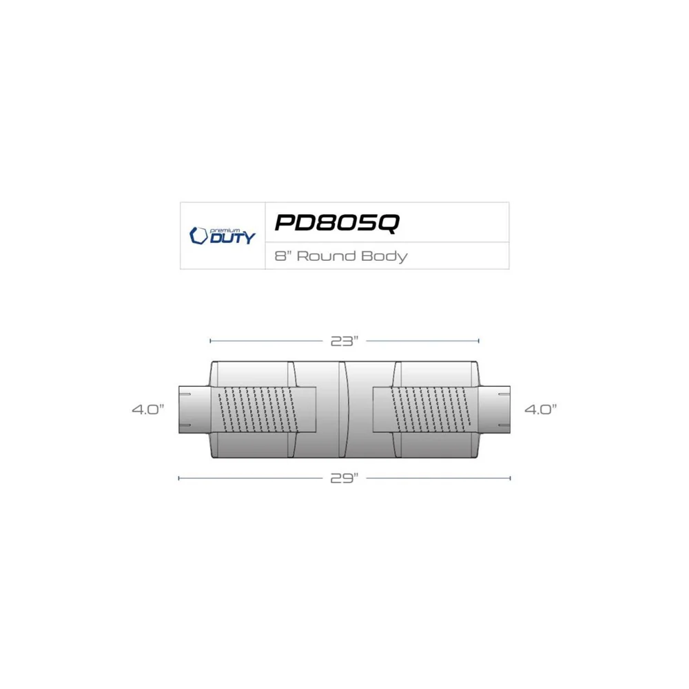 Street Performance 8" Round Body HD Muffler - Image 4
