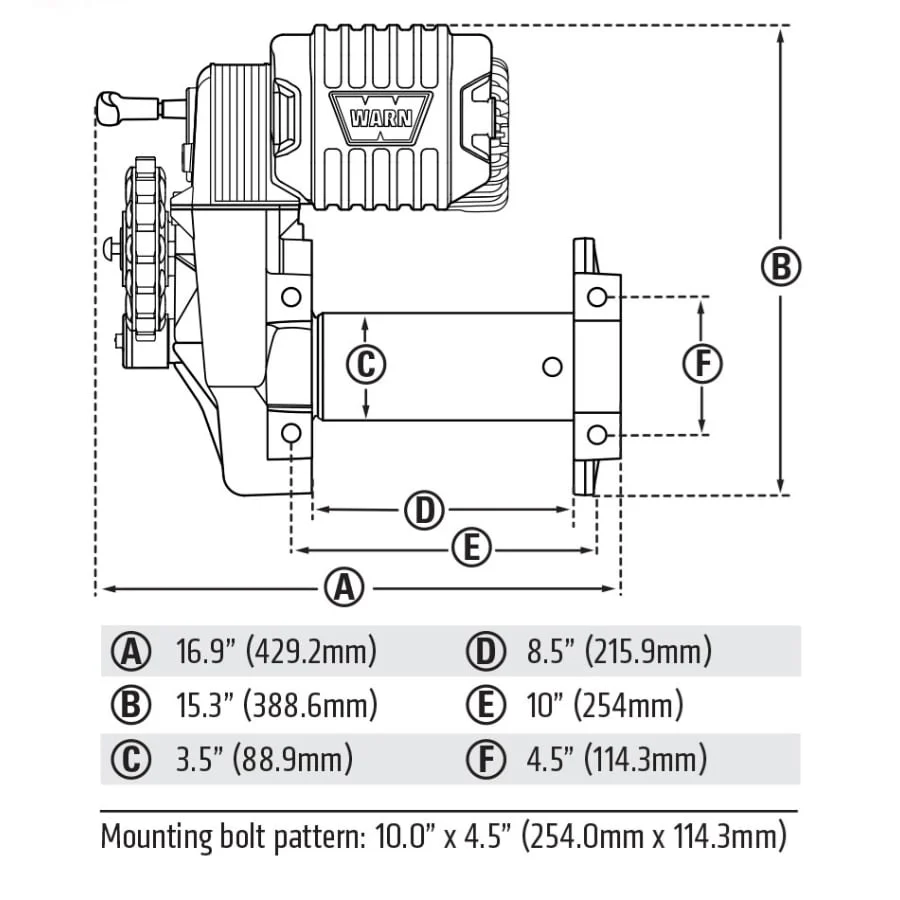Warn M8274-S Premium Series 10,000lb Winch With Synthetic Rope - Image 3