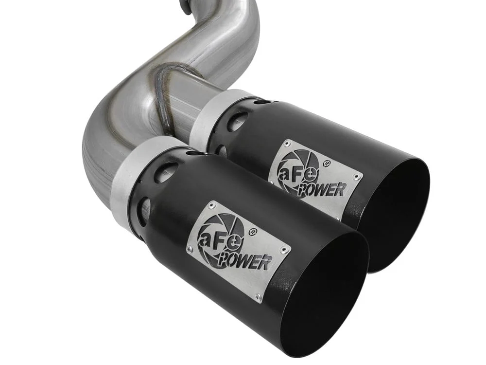 AFE Rebel XD Series 4" 409 Stainless Steel DPF-Back Exhaust Dual Tips 17-25 Ford 6.7L Powerstroke - Image 2