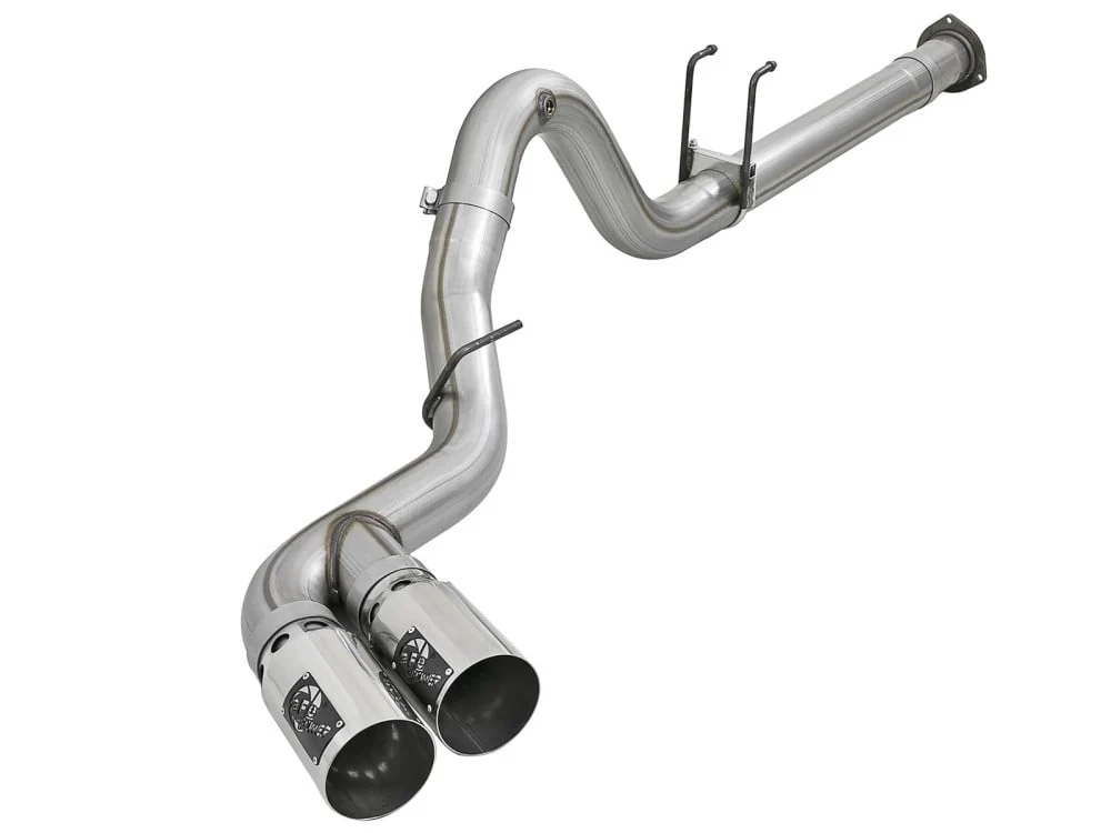 AFE Rebel XD Series 4" 409 Stainless Steel DPF-Back Exhaust Dual Tips 17-25 Ford 6.7L Powerstroke - Image 5
