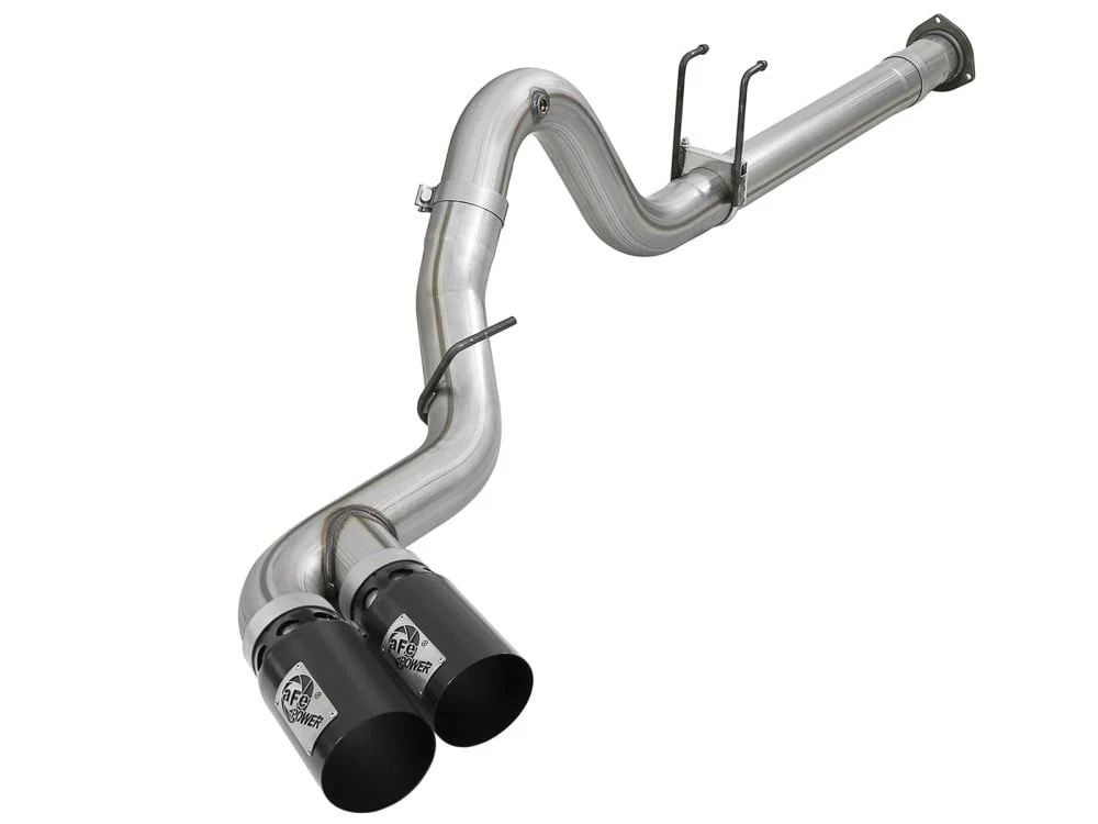 AFE Rebel XD Series 4" 409 Stainless Steel DPF-Back Exhaust Dual Tips 17-25 Ford 6.7L Powerstroke - Image 6