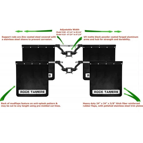 Rock Tamers Mudflap System for 2.5" Receiver Hitch - Image 5