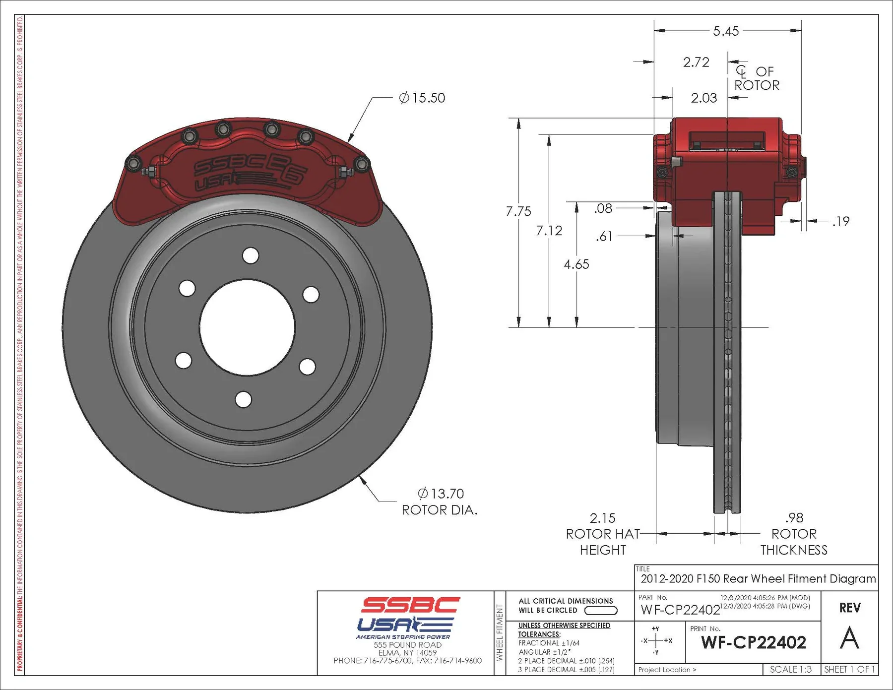 SSBC-USA B6-Brawler Direct Fit Rear Caliper Upgrade Kit 18-20 Ford 3.0L Powerstroke F-150 4WD - Image 5