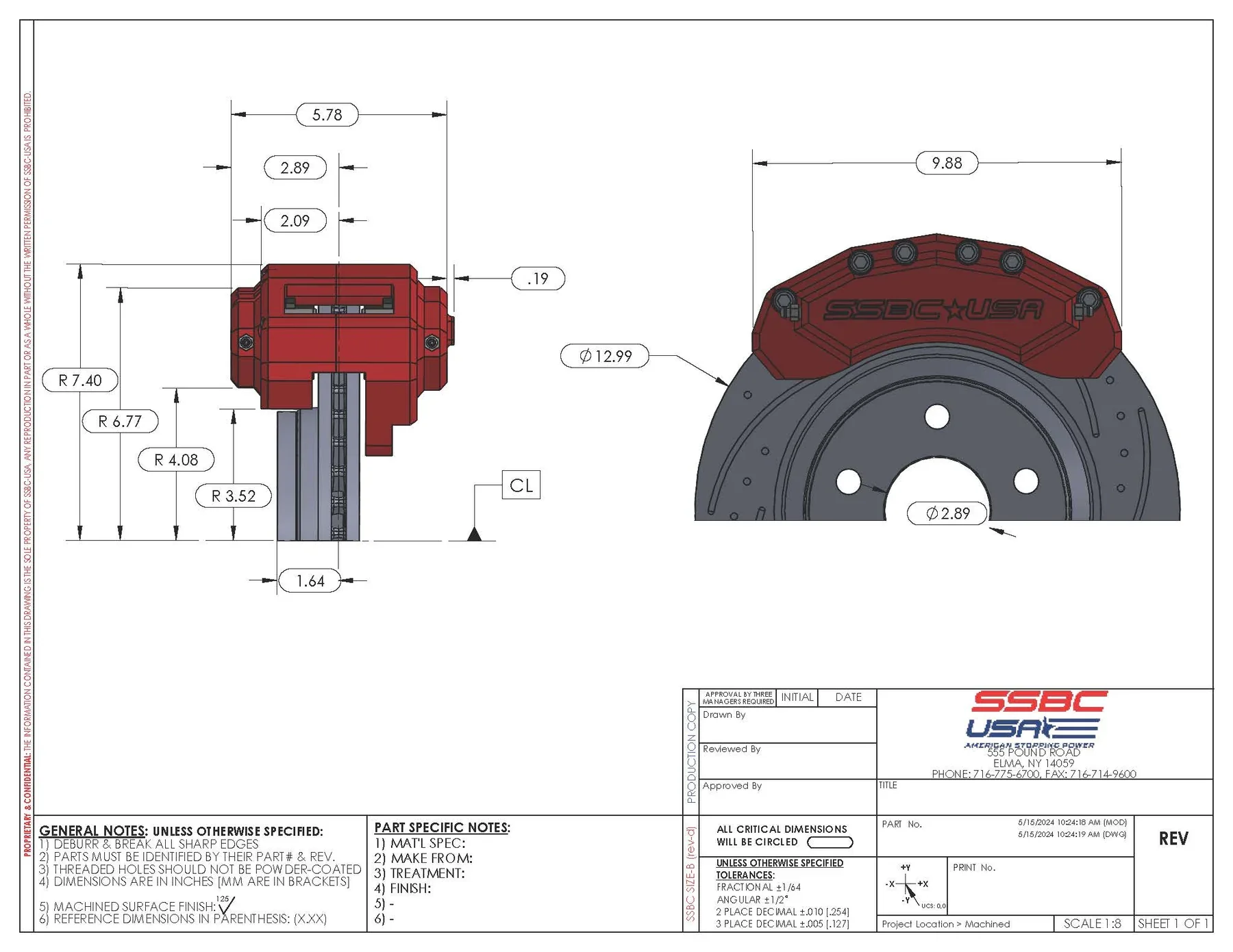 SSBC-USA M6-Moab Direct Fit Front Disc Brake Kit With Rotors 20-23 Jeep 3.0L EcoDiesel JL / JT - Image 5