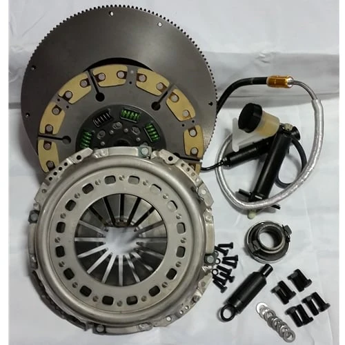 VALAIR Single Disc Kevlar/Ceramic Buttons HD Spring Hub Clutch Kit 05.5-18 Dodge Ram 5.9L / 6.7L Cum