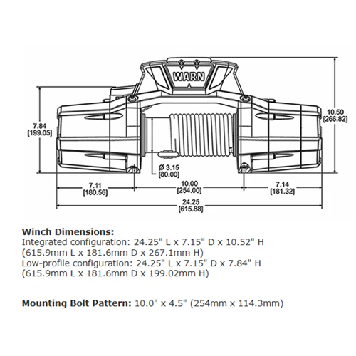 Warn 92815 ZEON 10-S Platinum 10,000 Lbs. Winch with Synthetic Rope - Image 3