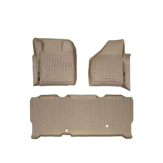 WeatherTech DigitalFit Floor Liner Set (w/ 2 Piece Front) 08-10 Ford SuperDuty Extended Cab - Image 7