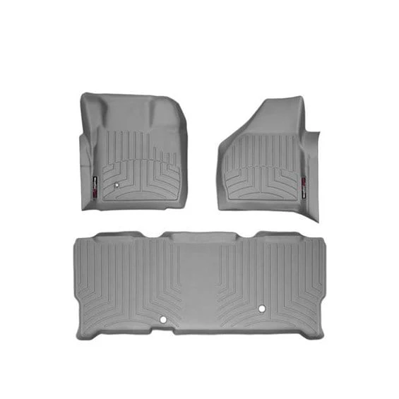 WeatherTech DigitalFit Floor Liner Set (w/ 2 Piece Front) 08-10 Ford SuperDuty Extended Cab - Image 8