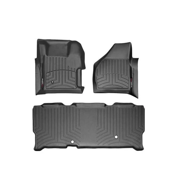 WeatherTech DigitalFit Floor Liner Set (w/ 2 Piece Front) 08-10 Ford SuperDuty Extended Cab - Image 9