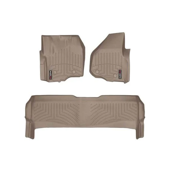 WeatherTech DigitalFit Floor Liner Set (w/ 2 Piece Front) 12-16 Ford SuperDuty Crew Cab - Image 9